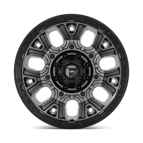 Fuel Offroad D825 TRACTION Matte Gunmetal W/ Black Ring 20x10 -18 8x180mm 124.2mm - Wheelwiz