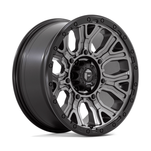 Fuel Offroad D825 TRACTION Matte Gunmetal W/ Black Ring 20x9 +1 6x139.7mm 106.1mm - Wheelwiz