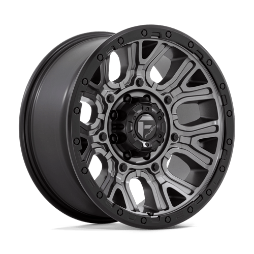 Fuel Offroad D825 TRACTION Matte Gunmetal W/ Black Ring 20x9 +1 8x180mm 124.2mm - Wheelwiz