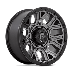 Fuel Offroad D825 TRACTION Matte Gunmetal W/ Black Ring 20x9 +1 8x180mm 124.2mm - Wheelwiz