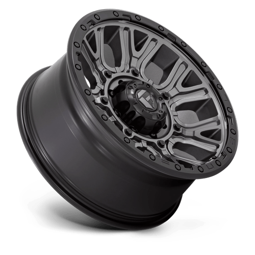 Fuel Offroad D825 TRACTION Matte Gunmetal W/ Black Ring 20x9 +1 8x180mm 124.2mm - Wheelwiz