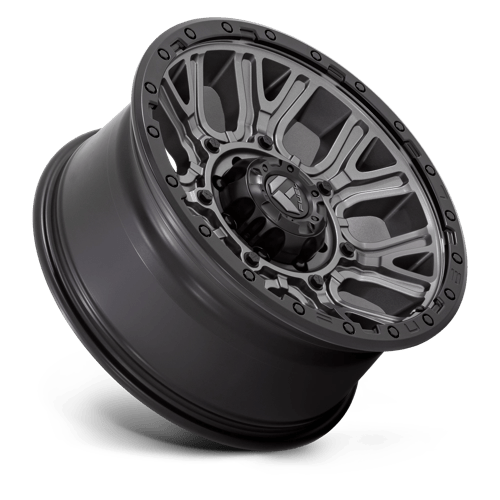 Fuel Offroad D825 TRACTION Matte Gunmetal W/ Black Ring 20x9 +1 8x165.1mm 125.1mm - Wheelwiz