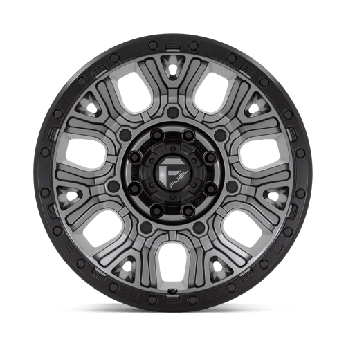 Fuel Offroad D825 TRACTION Matte Gunmetal W/ Black Ring 20x9 +1 8x180mm 124.2mm - Wheelwiz