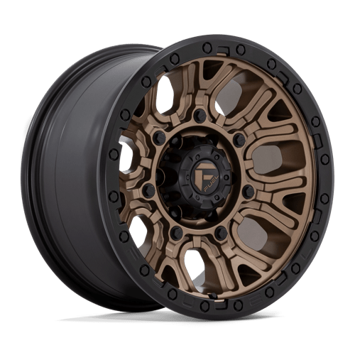 Fuel Offroad D826 TRACTION Matte Bronze W/ Black Ring 17x9 +1 6x139.7mm 106.1mm - Wheelwiz