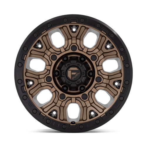 Fuel Offroad D826 TRACTION Matte Bronze W/ Black Ring 17x9 +1 6x139.7mm 106.1mm - Wheelwiz