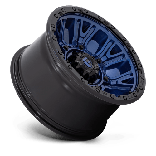 Fuel Offroad D827 TRACTION Dark Blue W/ Black Ring 17x9 -12 6x139.7mm 106.1mm - Wheelwiz
