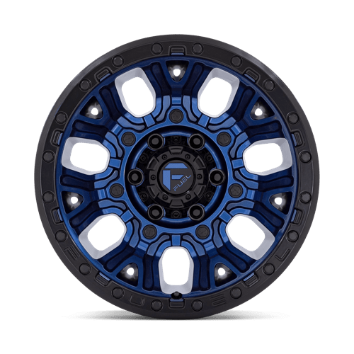 Fuel Offroad D827 TRACTION Dark Blue W/ Black Ring 17x9 -12 6x139.7mm 106.1mm - Wheelwiz