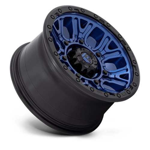 Fuel Offroad D827 TRACTION Dark Blue W/ Black Ring 17x9 +1 6x139.7mm 106.1mm - Wheelwiz