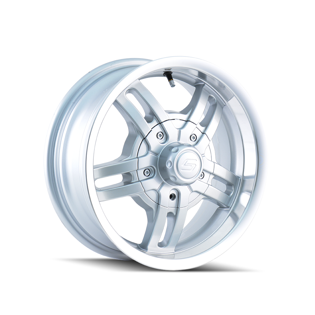 ION 12 Gloss hyper silver machined 15x6 0 5x120.65mm 83.82mm - WheelWiz