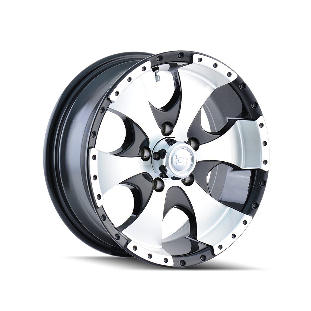 ION 136 Gloss black machined 15x6 0 5x114.3mm 83.82mm - Wheelwiz
