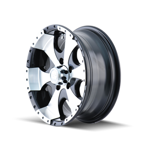 ION 136 Gloss black machined 15x6 0 6x139.7mm 108mm - Wheelwiz