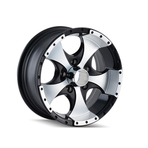 ION 136 Gloss black machined 14x6 0 5x114.3mm 83.82mm