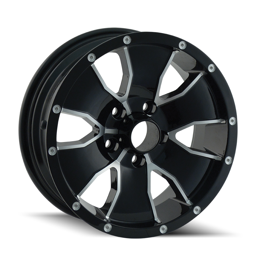 ION 14 Gloss black machined 15x6 0 6x139.7mm 108mm - Wheelwiz