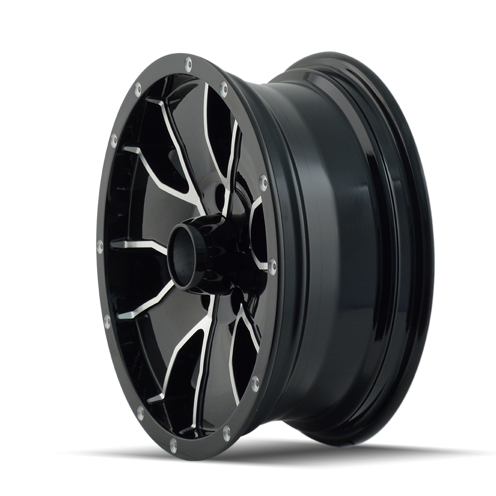 ION 14 Gloss black machined 15x6 0 5x114.3mm 83.82mm - Wheelwiz