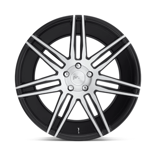 Niche M178 TRENTO Gloss Black Brushed 20x10.5 +42 5x112mm 66.6mm - Wheelwiz