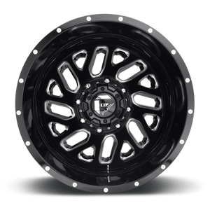 Fuel Offroad D581 TRITON Gloss Black Milled 20x8.25 -227 8x200mm 142mm - Wheelwiz