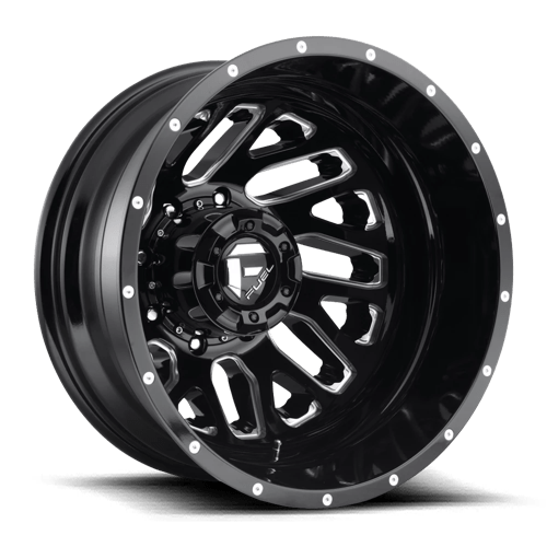 Fuel Offroad D581 TRITON Gloss Black Milled 22x8.25 -176 8x200mm 142mm - Wheelwiz
