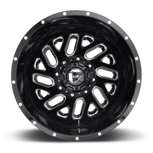 Fuel Offroad D581 TRITON Gloss Black Milled 22x8.25 -240 8x165.1mm 121.5mm - Wheelwiz