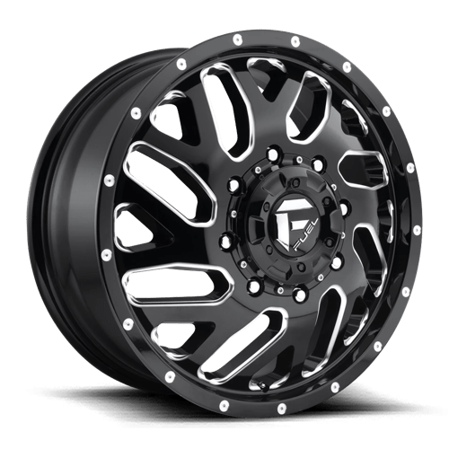 Fuel Offroad D581 TRITON Gloss Black Milled 22x8.25 +105 8x200mm 142mm - Wheelwiz