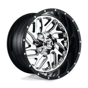 Fuel Offroad D211 TRITON Chrome Plated Gloss Black Lip 22x12 -44 8x165.1mm 125.1mm - 2 PIECE - WheelWiz