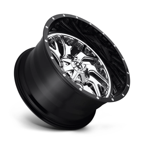 Fuel Offroad D211 TRITON Chrome Plated Gloss Black Lip 20x12 -44 8x170mm 125.1mm - 2 PIECE - Wheelwiz
