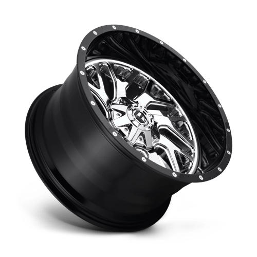 Fuel Offroad D211 TRITON Chrome Plated Gloss Black Lip 20x12 -44 6x135|6x139.7mm 106.1mm - 2 PIECE - Wheelwiz