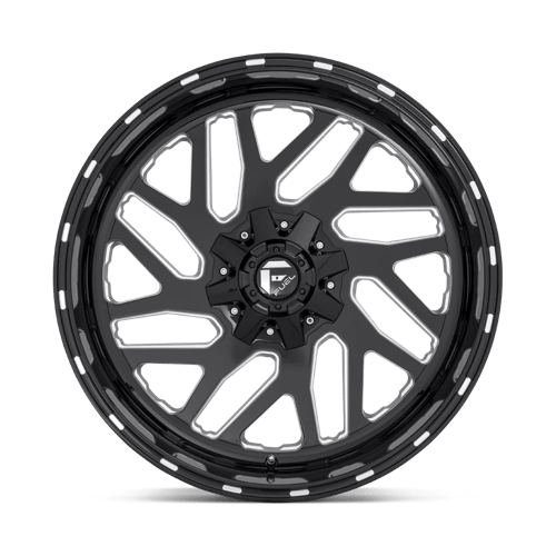 Fuel Offroad D581 TRITON Gloss Black Milled 22x10 -19 6x135|6x139.7mm 106.1mm - Wheelwiz