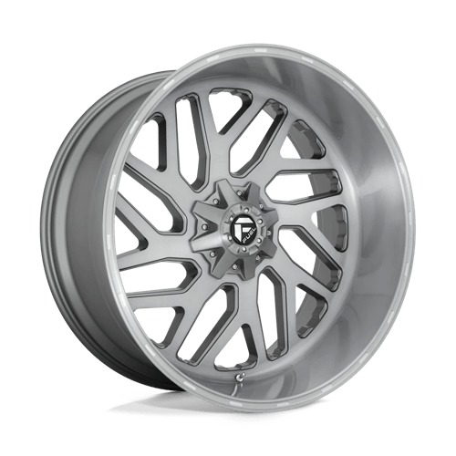 Fuel Offroad D715 TRITON PLATINUM Brushed Gun Metal Tinted Clear 26x12 -44 8x165.1mm 125.1mm - Wheelwiz