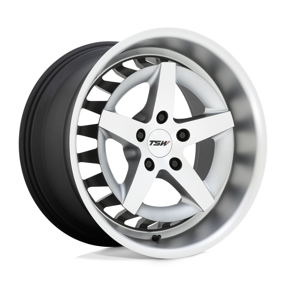 TSW DEGNER Matte Titanium With Machined Face 18x10 +25 5x114.3mm 76.1mm - WheelWiz