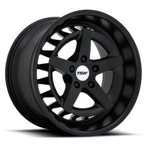 TSW DEGNER Semi Gloss Black 20x10.5 +40 5x112mm 66.6mm - WheelWiz