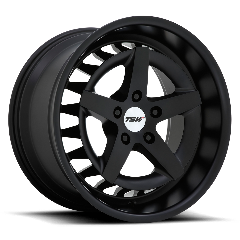 TSW DEGNER Semi Gloss Black 18x8.5 +40 5x112mm 66.6mm - WheelWiz