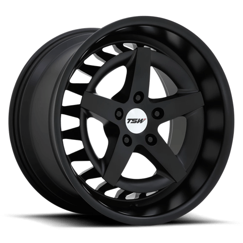 TSW DEGNER Semi Gloss Black 18x8.5 +40 5x112mm 66.6mm - WheelWiz