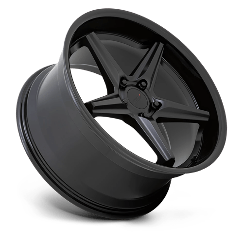 TSW LAUNCH Matte Black W/ Gloss Black Lip 19x8.5 +20 5x120mm 76.1mm - Wheelwiz