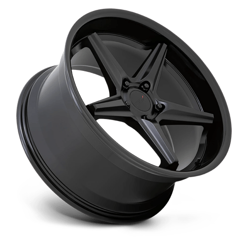 TSW LAUNCH Matte Black W/ Gloss Black Lip 19x9.5 +40 5x120mm 76.1mm - Wheelwiz