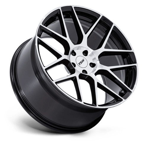 TSW TW002 LASARTHE Gloss Black Machined 17x8 +35 5x112mm 66.6mm