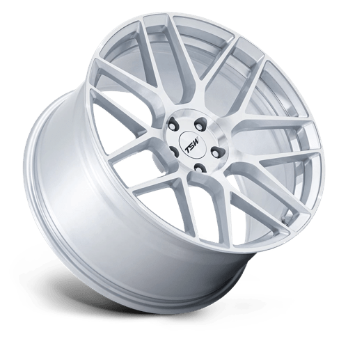 TSW TW002 LASARTHE Gloss Silver Machined 20x9 +20 5x112mm 66.6mm
