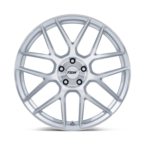 TSW TW002 LASARTHE Gloss Silver Machined 22x10.5 +38 5x112mm 66.6mm