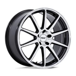 TSW TW004 CANARD Gloss Black W/ Machined Face 20x9 +27 5x120mm 74.1mm