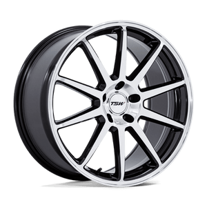 TSW TW004 CANARD Gloss Black W/ Machined Face 19x10.5 +35 5x112mm 66.6mm - Wheelwiz