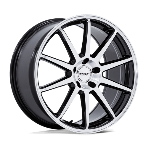 TSW TW004 CANARD Gloss Black W/ Machined Face 20x10.5 +30 5x112mm 66.6mm
