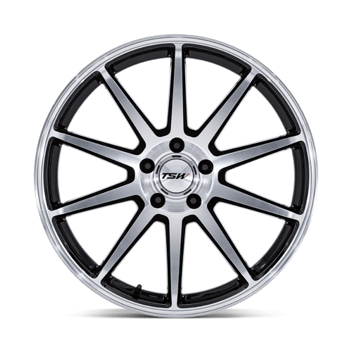 TSW TW004 CANARD Gloss Black W/ Machined Face 19x8.5 +38 5x100mm 72.6mm - Wheelwiz