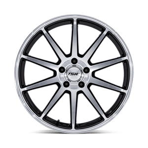 TSW TW004 CANARD Gloss Black W/ Machined Face 19x8.5 +25 5x120mm 74.1mm