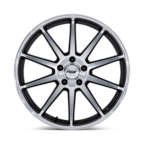 TSW TW004 CANARD Gloss Black W/ Machined Face 20x9 +27 5x120mm 74.1mm
