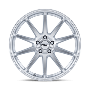 TSW TW004 CANARD Gloss Silver W/ Machined Face 19x9.5 +40 5x112mm 66.6mm - Wheelwiz