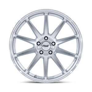 TSW TW004 CANARD Gloss Silver W/ Machined Face 19x9.5 +20 5x114.3mm 72.6mm - Wheelwiz