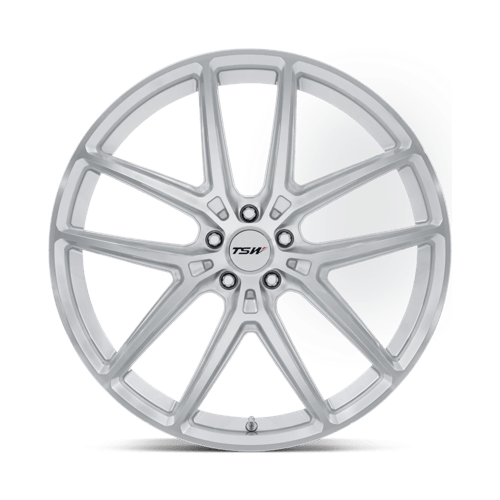 TSW TW006 IMOLA Gloss Silver W/ Machined Face 22x10.5 +38 5x120mm 74.1mm