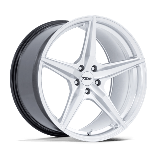 TSW TW007 ESPRIT Hyper Silver W/ Machined Face 20x9 +20 5x112mm 66.6mm - Wheelwiz