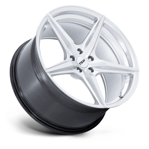 TSW TW007 ESPRIT Hyper Silver W/ Machined Face 20x10.5 +30 5x112mm 66.6mm - Wheelwiz