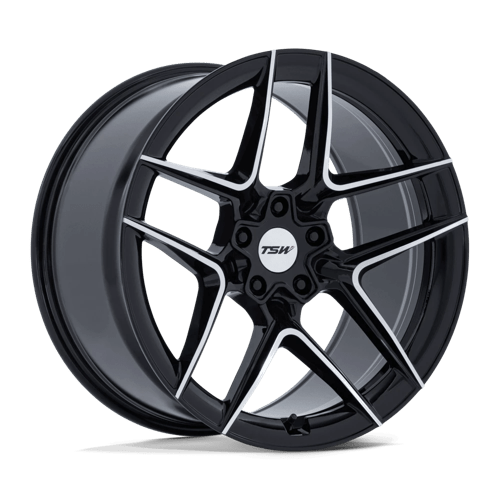 TSW TW008 SLIPSTREAM Gloss Black W/ Machined Face 19x8.5 +35 5x114.3mm 72.6mm - Wheelwiz