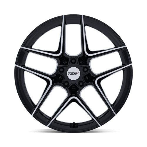 TSW TW008 SLIPSTREAM Gloss Black W/ Machined Face 19x8.5 +42 5x112mm 66.6mm - Wheelwiz
